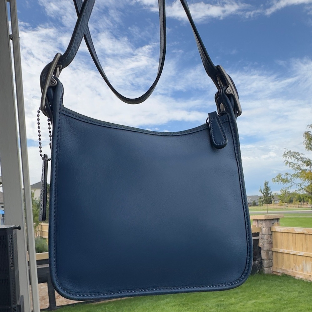 Coach Vintage Mini Janice Denim Blue Leather Crossbody Bag 2003 Style 6610
